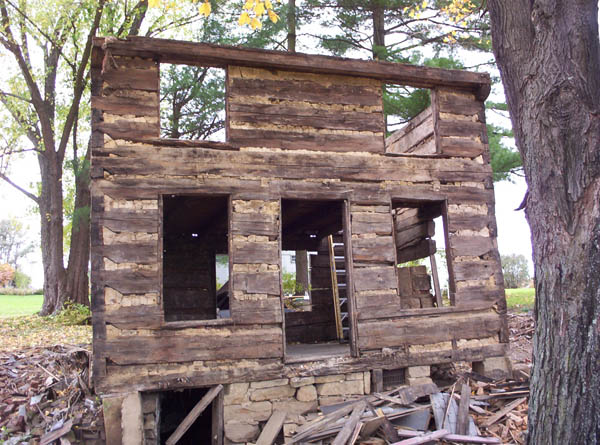 Fine example of an old log cabin.